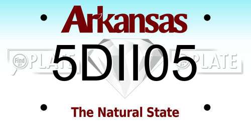 5DII05 Arkansas License Plate