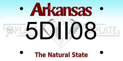 5DII08 Arkansas License Plate