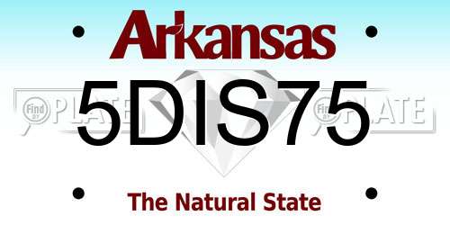 5DIS75 Arkansas License Plate