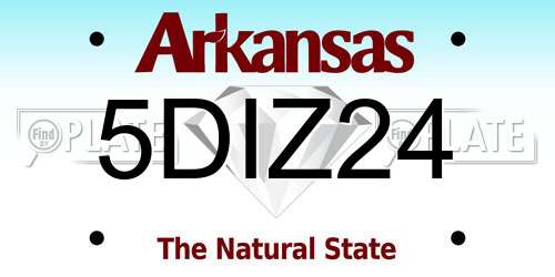 5DIZ24 Arkansas License Plate