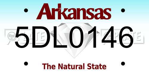 5DL0146 Arkansas License Plate
