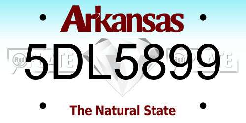 5DL5899 Arkansas License Plate