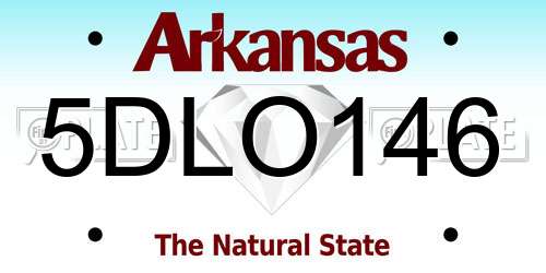 5DLO146 Arkansas License Plate