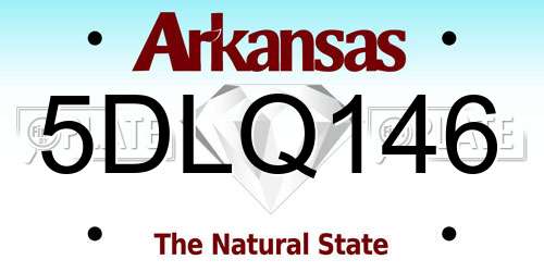 5DLQ146 Arkansas License Plate
