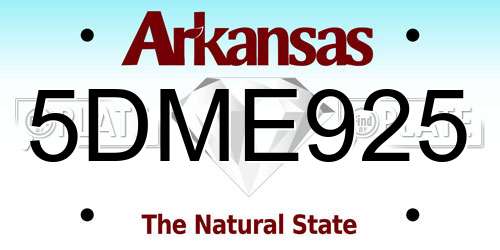 5DME925 Arkansas License Plate