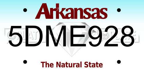 5DME928 Arkansas License Plate
