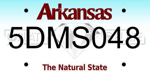 5DMS048 Arkansas License Plate