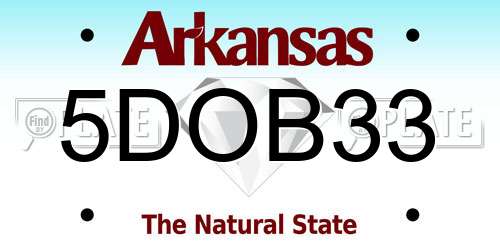 5DOB33 Arkansas License Plate