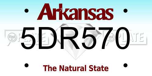 5DR570 Arkansas License Plate