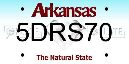 5DRS70 Arkansas License Plate