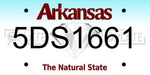 5DS1661 Arkansas License Plate