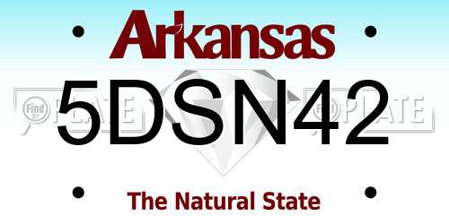 5DSN42 Arkansas License Plate