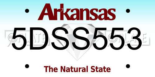 5DSS553 Arkansas License Plate