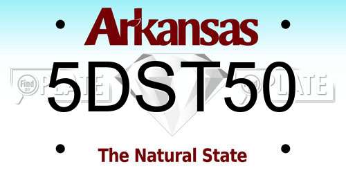 5DST50 Arkansas License Plate