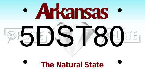 5DST80 Arkansas License Plate