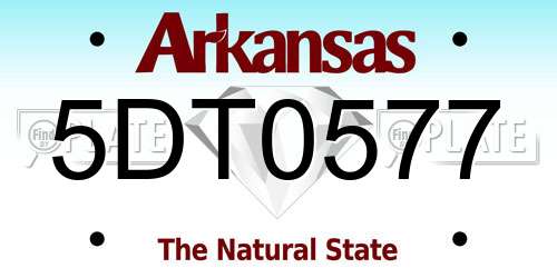 5DT0577 Arkansas License Plate