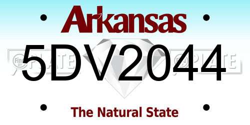 5DV2044 Arkansas License Plate