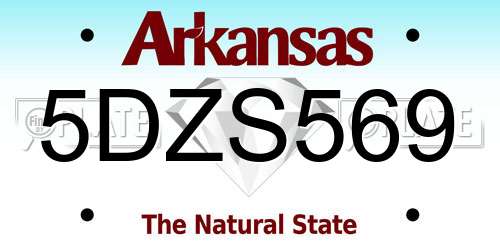 5DZS569 Arkansas License Plate