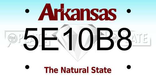 5E10B8 Arkansas License Plate