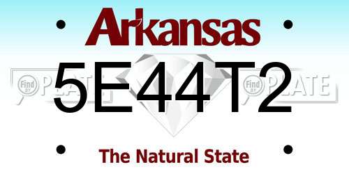5E44T2 Arkansas License Plate