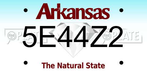 5E44Z2 Arkansas License Plate