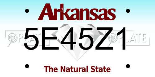 5E45Z1 Arkansas License Plate