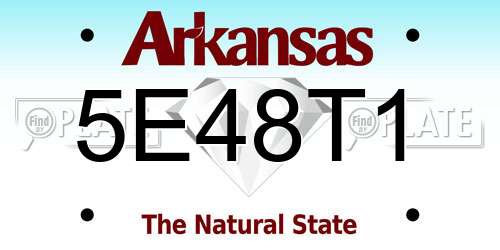 5E48T1 Arkansas License Plate