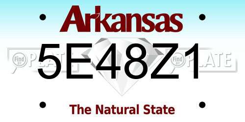 5E48Z1 Arkansas License Plate