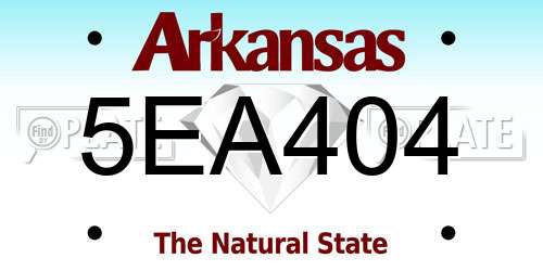 5EA404 Arkansas License Plate