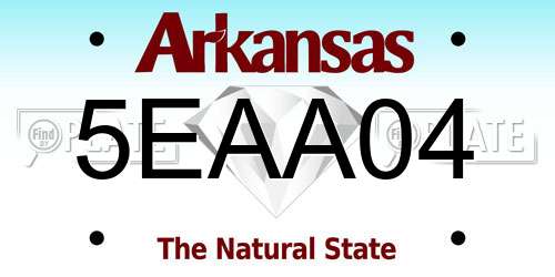 5EAA04 Arkansas License Plate