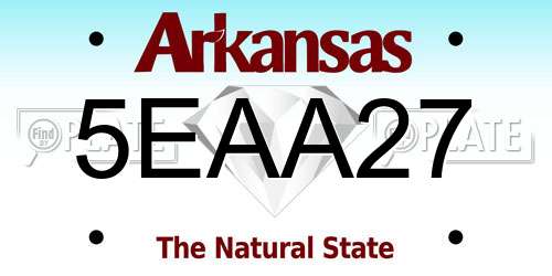 5EAA27 Arkansas License Plate