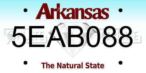 5EAB088 Arkansas License Plate