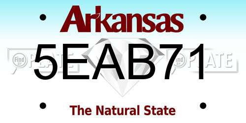 5EAB71 Arkansas License Plate