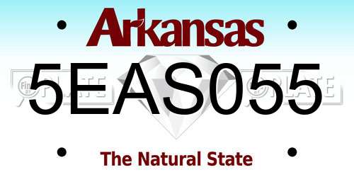 5EAS055 Arkansas License Plate