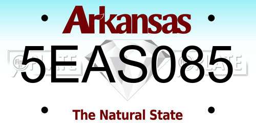 5EAS085 Arkansas License Plate