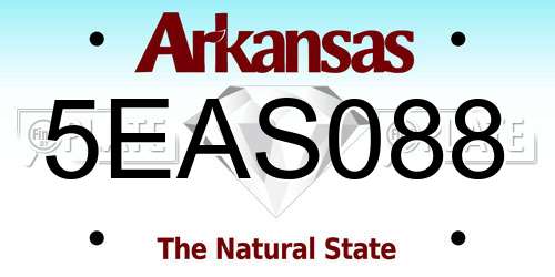 5EAS088 Arkansas License Plate