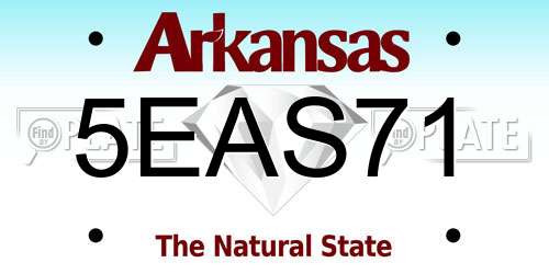 5EAS71 Arkansas License Plate