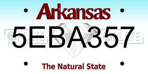 5EBA357 Arkansas License Plate