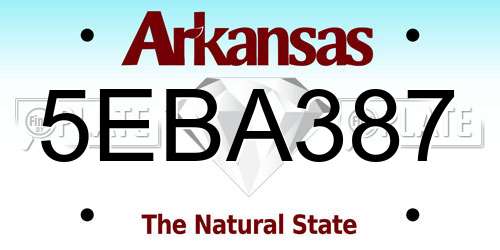 5EBA387 Arkansas License Plate