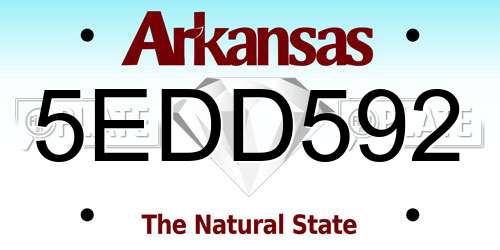 5EDD592 Arkansas License Plate