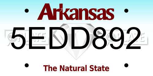 5EDD892 Arkansas License Plate