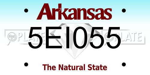 5EI055 Arkansas License Plate