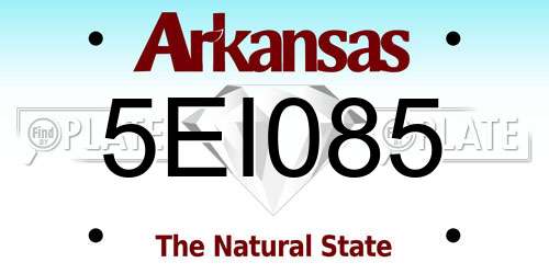 5EI085 Arkansas License Plate