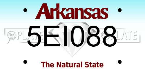 5EI088 Arkansas License Plate