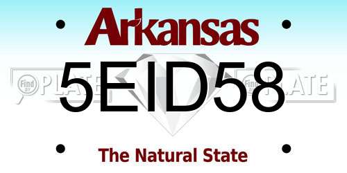 5EID58 Arkansas License Plate
