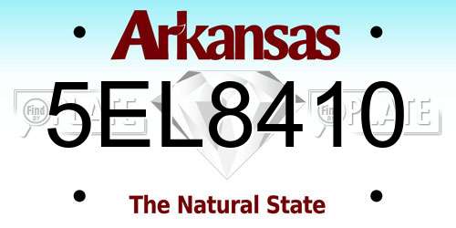 5EL8410 Arkansas License Plate