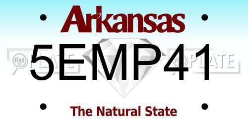 5EMP41 Arkansas License Plate