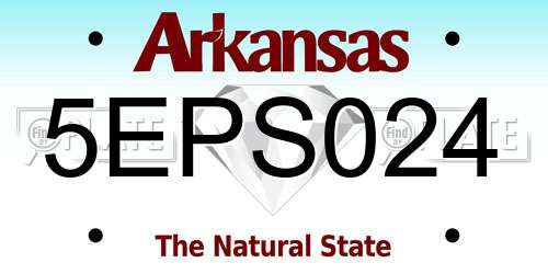 5EPS024 Arkansas License Plate