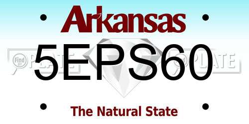 5EPS60 Arkansas License Plate