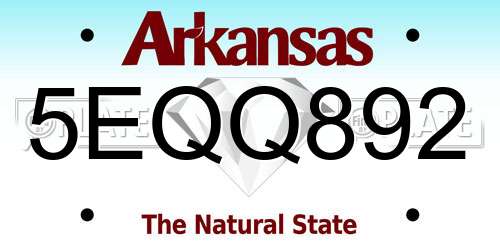 5EQQ892 Arkansas License Plate